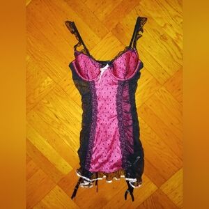 VICTORIA'S SECRET PINK/BLACK LINGERIE